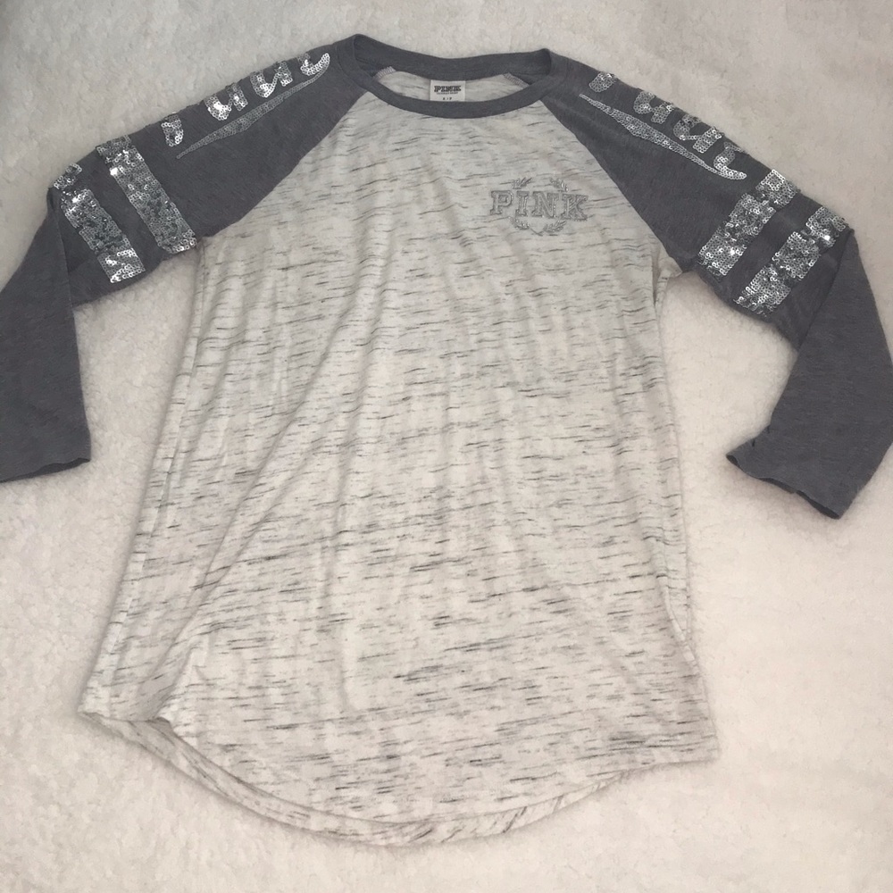 ❌🚫SOLD🚫❌PINK Victoria’s Secret Bling 3/4 sleeve